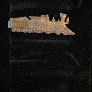 Vintage Train Engine Tie Clasp